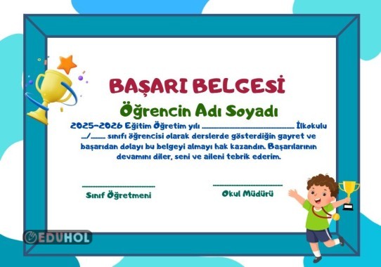 BAŞARI BELGESİ 1
