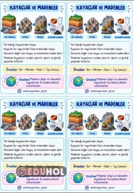 KAYAÇLAR VE MADENLER A4 - 4 ÖĞRENCİLİK