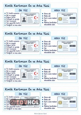 RESMİ KİMLİĞİMİZ DEFTERE YAPIŞTIRMALIK