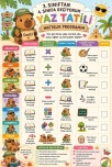 3.SINIFTAN 4.SINIFA GEÇEN ÖĞRENCİLER İÇİN HAFTALIK TATİL PROGRAMI