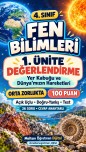 4.SINIF FEN BİLİMLERİ 1. ÜNİTE ORTA ZORLUKTA DEĞERLENDİRME