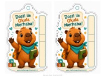 DOSTİ İLE OKULA MERHABA HEDEYE KARTI