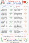 RESMİ TATİLLER 20206-2027
