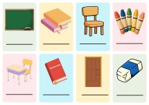 Classroom Rules Vocabulary Cards