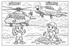 Türkçe metninimiz boyama sayfası