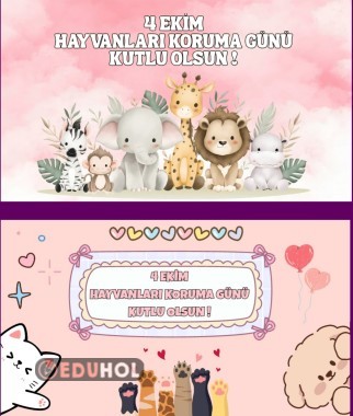 4 Ekim Hayvanları Koruma Günü Dijital Pano 2