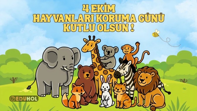4 Ekim Hayvanları Koruma Günü Dijital Pano