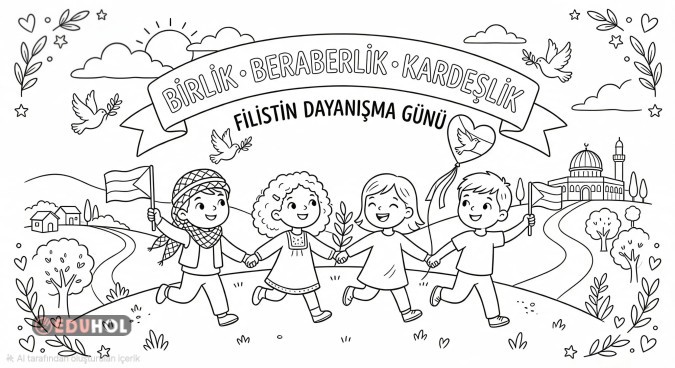 Filistin Dayanışma Günü Boyama Sayfası