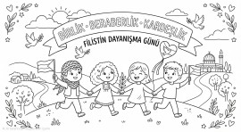 Filistin Dayanışma Günü Boyama Sayfası