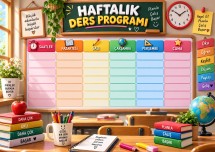 3 Boyut Görünümlü Boş Ders Programı