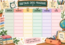 Boyalı Boş Ders Programı