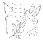 Filistin Temalı Boyama Kağıdı