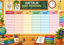 Sınıf Temalı Boş Ders Programı