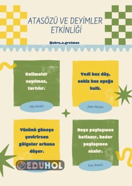 Atasözleri Ve Deyimler Etkinli... · Eduhol - Etkinlik İndir Oyun Oyna ...