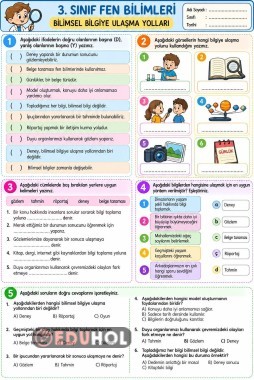 3.SINIF FEN BİLİMLERİ  DEĞERLENDİRME ÇALIŞMASI