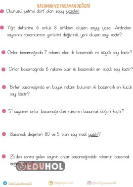 BASAMAK DEĞERLERİ İLE İLGİLİ PROBLEMLER 2