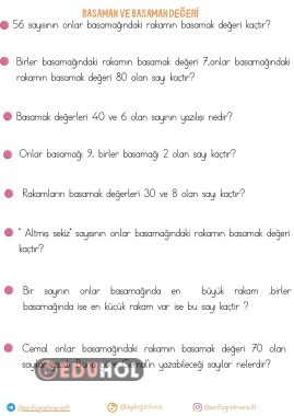 BASAMAK DEĞERLERİ İLE İLGİLİ PROBLEMLER