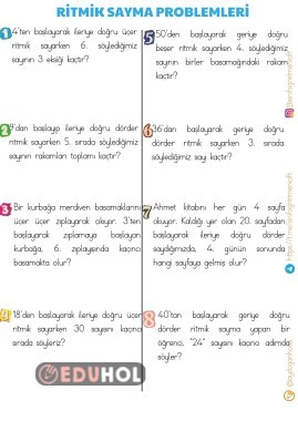 RİTMİK SAYMA PROBLEMLERİ