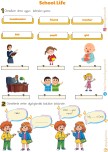 2.SINIF İNGİLİZCE SCHOOL LİFE WORKSHEET