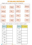 ZIT ANLAMLI KELİMELER ÇALIŞMA KAĞIDI