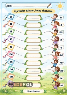A, N, E SES BİRLEŞTİRME VE DİKTE ÇALIŞMASI