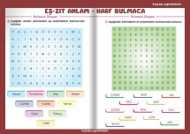 4.SINIF EŞ ZIT ANLAM KONU TEKRARI HARF BULMACA