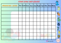 ritmik sayma çizelgesi