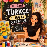 4. SINIF TÜRKÇE 5. HAFTA CÜMLE BİLGİSİ DERS NOTLARIM