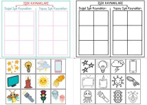 Işık Kaynakları Defter Kes-Yapıştır Etkinliği