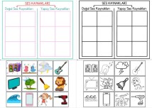 Ses Kaynakları Defter Kes-Yapıştır Etkinliği