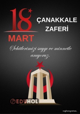 18 MART ÇANAKKALE ZAFERİ KUTLU OLSUN. ŞEHİTLERİMİZİ SAYGI VE MİNNETLE ANIYORUZ.