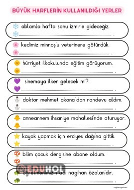 Büyük Harflerin Kullanıldığı Y... · Eduhol - Etkinlik İndir Oyun Oyna ...