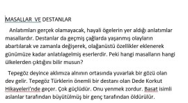 MASALLAR VE DESTANLAR