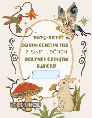 2. SINIF 1. DÖNEM ÖĞRENCİ GELİŞİM RAPORU KAPAĞI