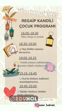 REGAİP KANDİLİ AİLE KATILIM ETKİNLİĞİ
