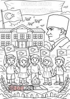 BEN BİR TÜRK'ÜM BOYAMA SAYFASI
