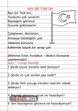 BEN BİR TÜRK'ÜM ŞİİRİ