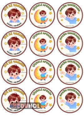 Erkek Çocuklar İçin Motivasyon Etiketi