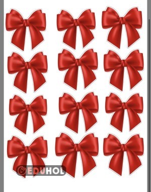 Hediye için kurdele şablonu