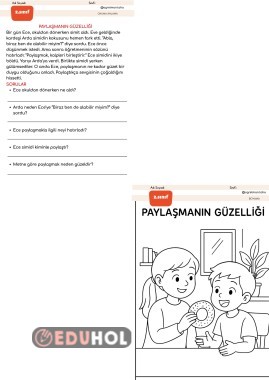 Paylaşmanın Güzelliği Okuma Anlama