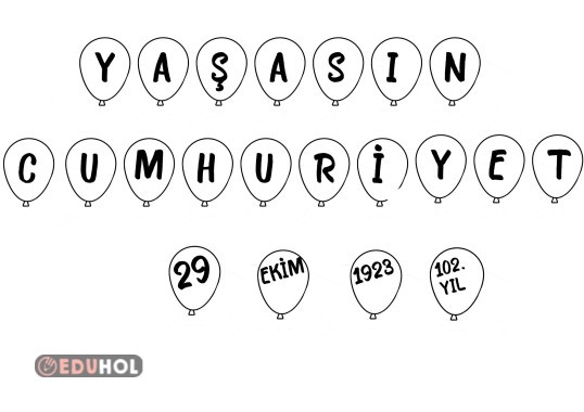 YAŞASIN CUMHURİYET 29 EKİM PANO YAZISI