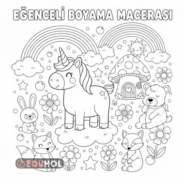 Eğlenceli boyama sayfası