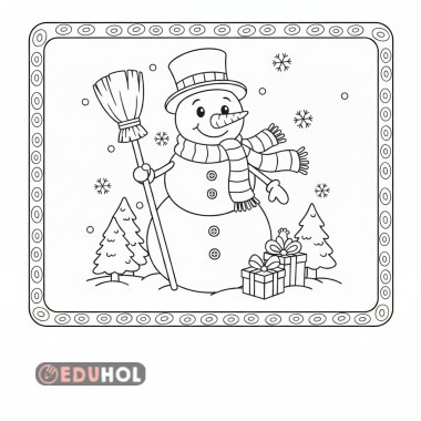 Kardan adam boyama sayfası