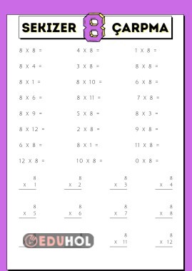Sekizer çarpma işlemi