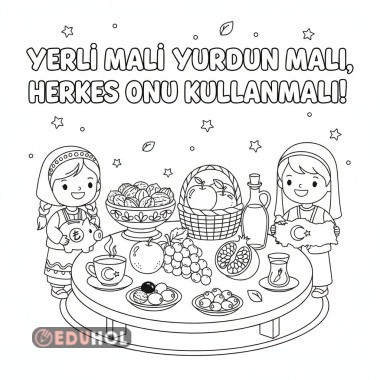 Yerli malı haftası ile ilgili boyama sayfaları