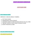 Hayat Bilgisi Dersi Tüm Konular