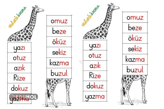 Z Harfi Zürafa Etkinliği · Eduhol - Etkinlik İndir Oyun Oyna Test Çöz ...