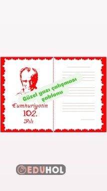 29 EKİM güzel yazı çalışması