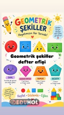 Geometrik şekiller defter afişi
