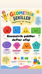 Geometrik şekiller defter afişi